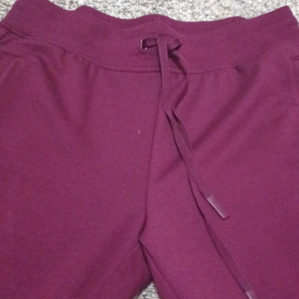 Purplish red sweat pants